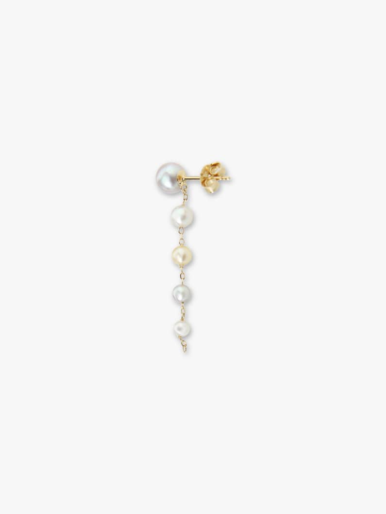 キャンディーカラー アコヤパール ドロップピアス 詳細画像 yellow gold 2
