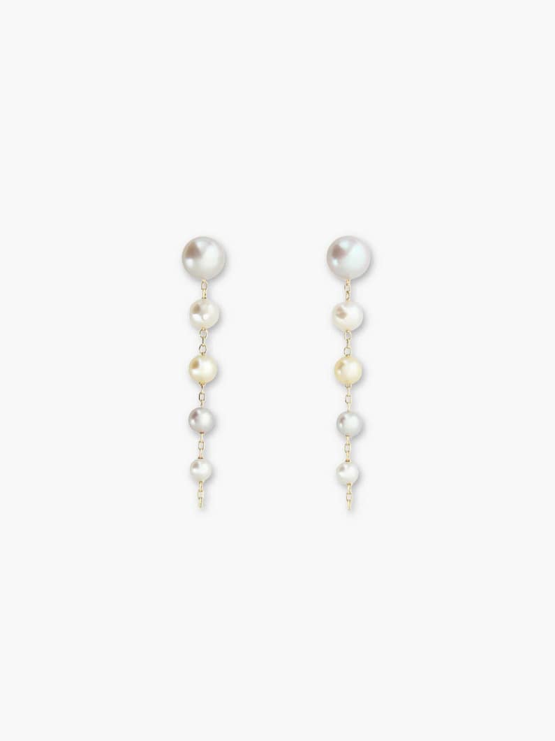 キャンディーカラー アコヤパール ドロップピアス 詳細画像 yellow gold 4
