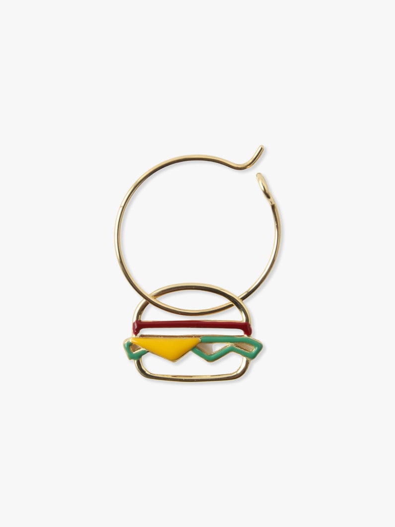 Fresh Hamburger Single Circle Pierced Earring 詳細画像 gold 3