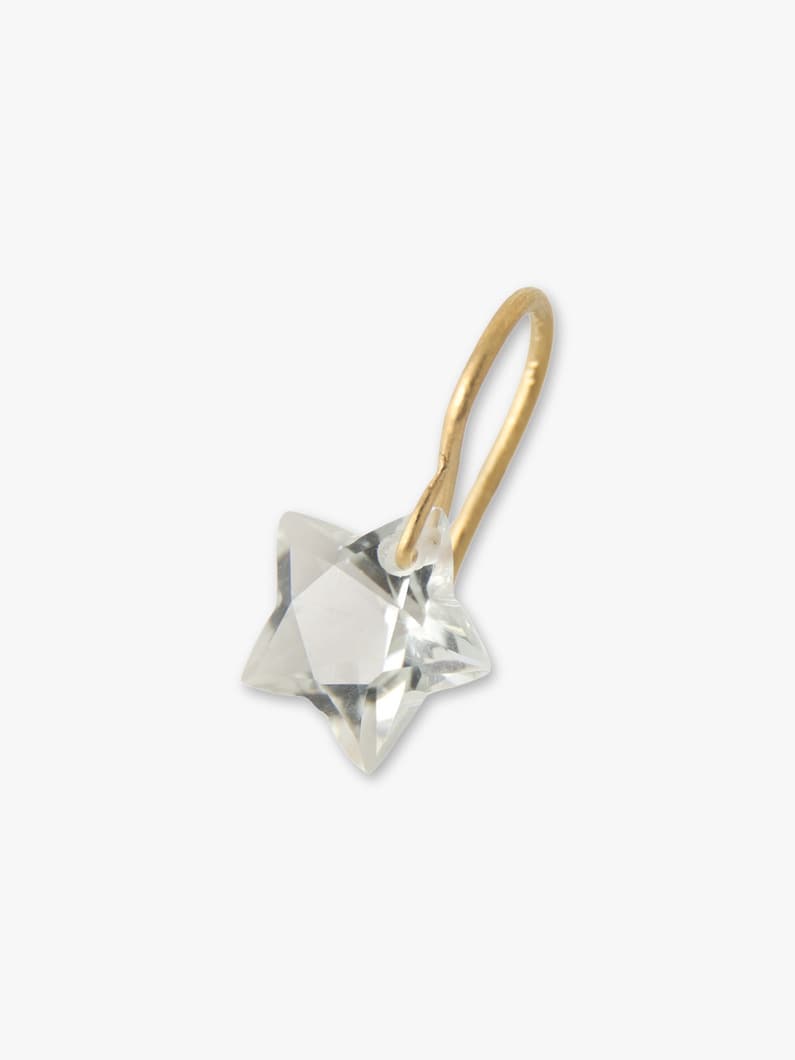 Small Star Pierced Earrings (green quartz) 詳細画像 gold 1