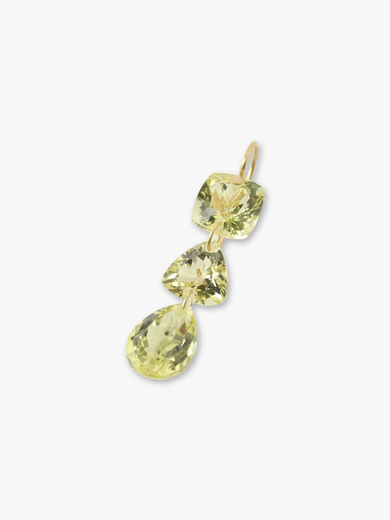 Jemima Pierced Earrings (Lemon quartz) 詳細画像 gold 2