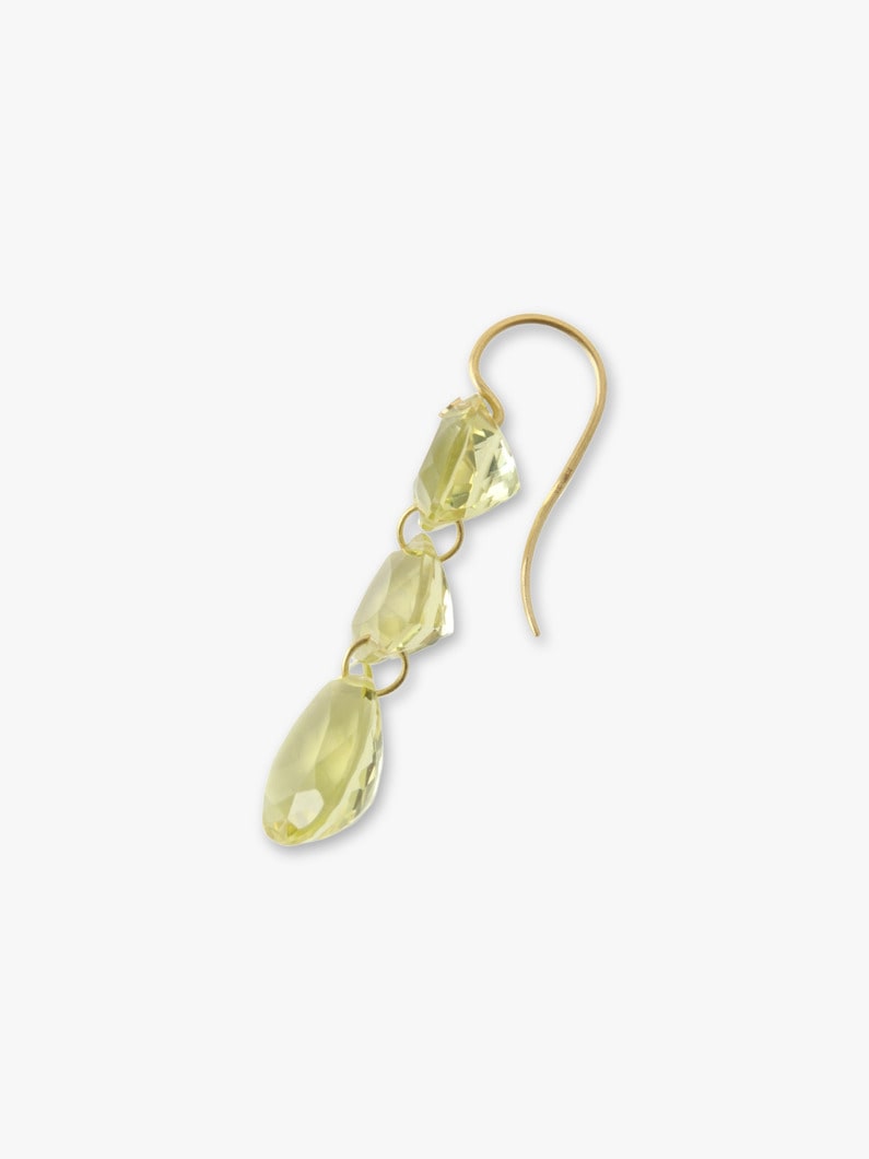 Jemima Pierced Earrings (Lemon quartz) 詳細画像 gold 4