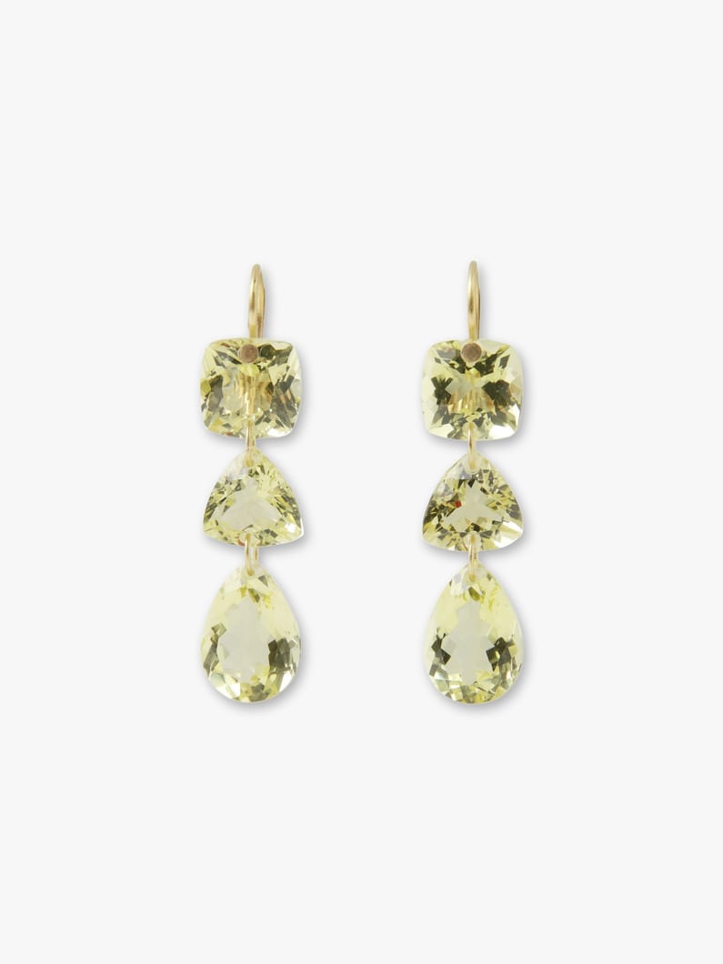 Jemima Pierced Earrings (Lemon quartz) 詳細画像 gold 1