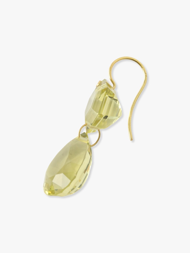 Bianca Pierced Earrings (Lemon quartz) 詳細画像 gold 2