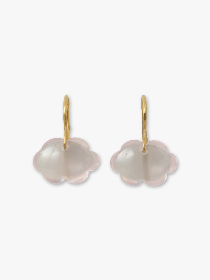 Stone Heaven Pierced Earrings (rose quartz) 詳細画像 gold 1