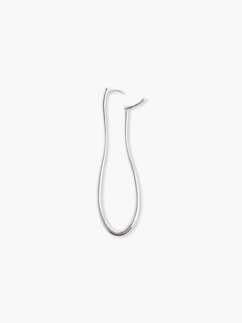 Long Line Hoop Pierced Earrings | ピアス 詳細画像 silver 1