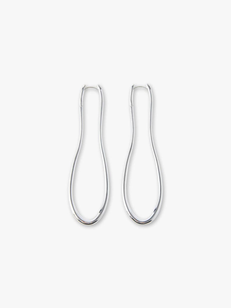 Long Line Hoop Pierced Earrings | ピアス 詳細画像 silver 1