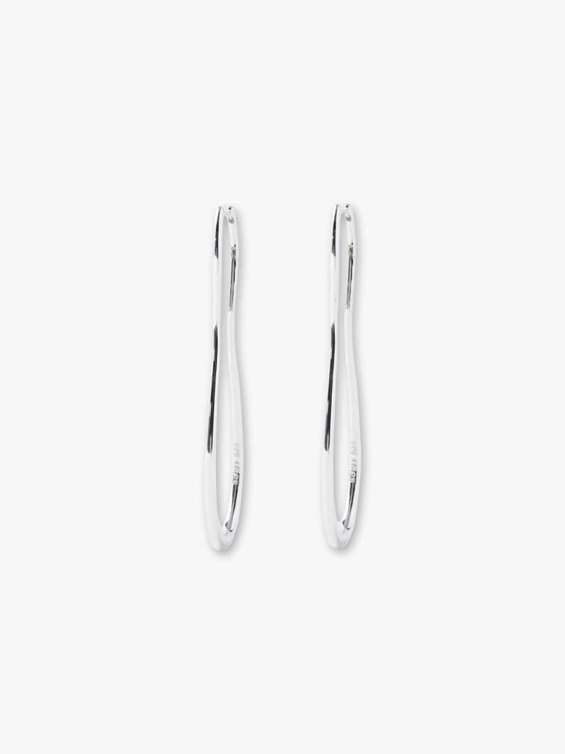 Long Line Hoop Pierced Earrings | ピアス 詳細画像 silver 2