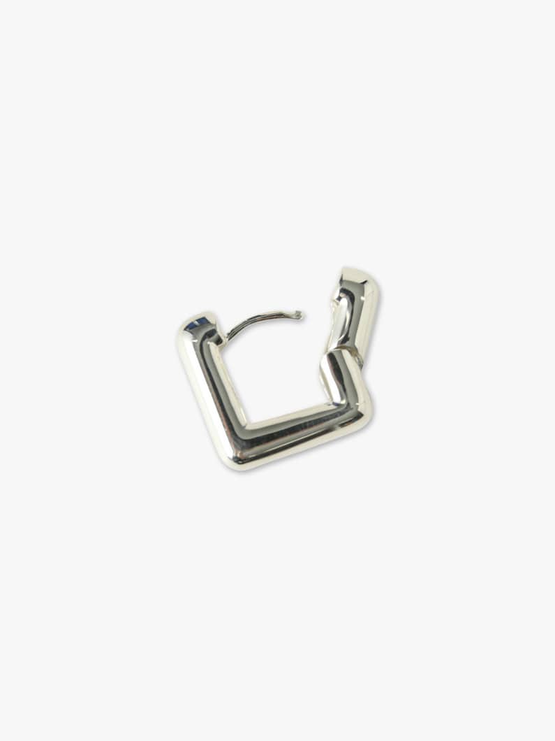 Square Mini Hoops Pierced Earrings 詳細画像 silver 3