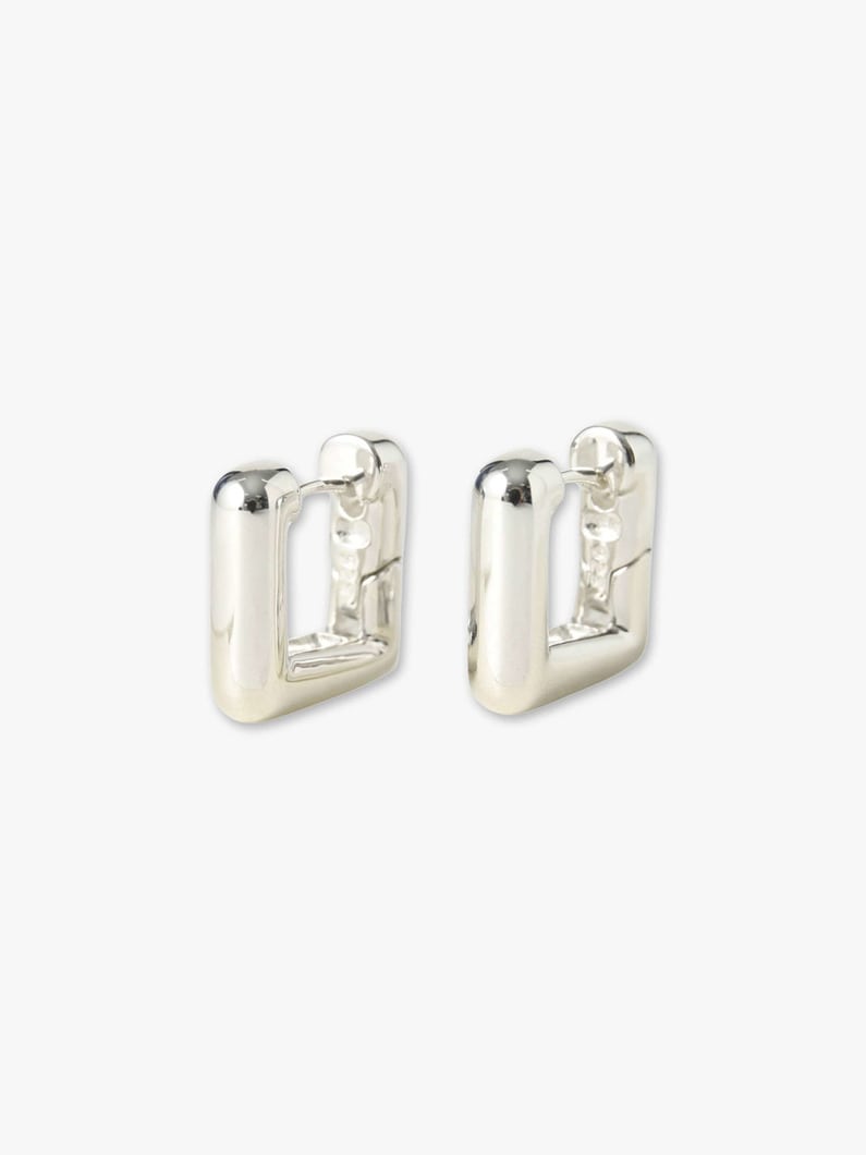 スクエア ミニフープピアス 詳細画像 silver 4