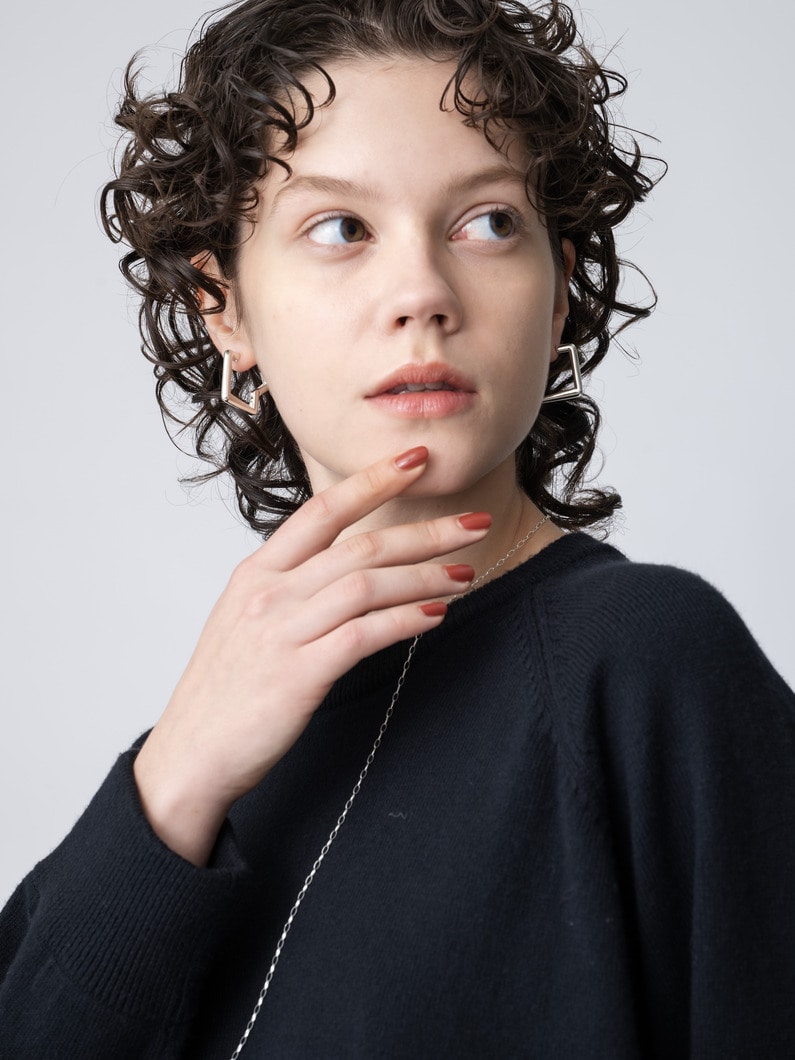 スクエア フープピアス 詳細画像 silver 3