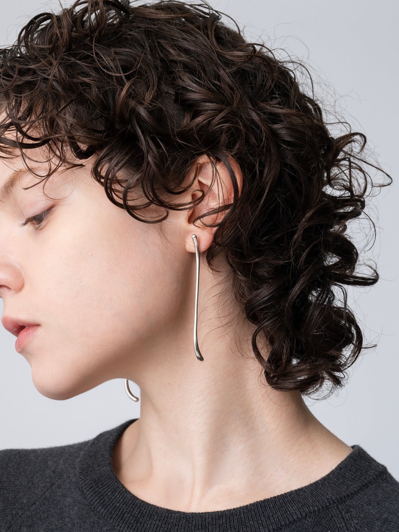 ヘアライン ピアス 詳細画像 silver 2