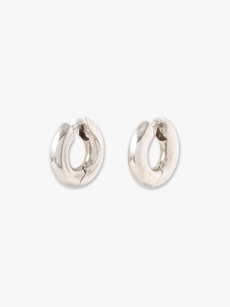 Large Bagel Hoop Pierced Earrings 詳細画像 silver 1