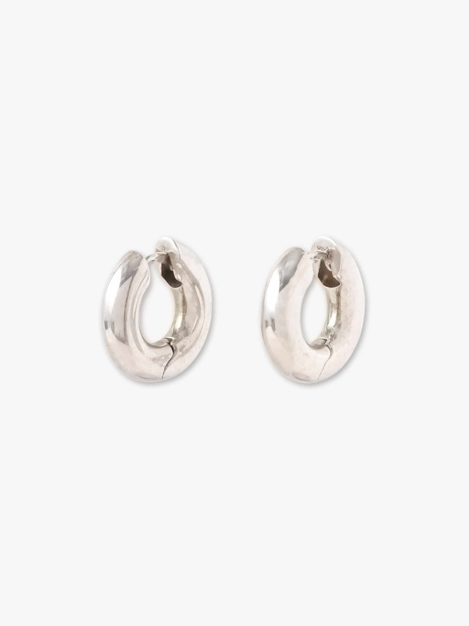 Large Bagel Hoop Pierced Earrings