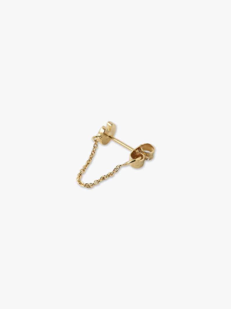 Mismatched Chain Stud Pierced Earrings (moon＆star) 詳細画像 gold 5