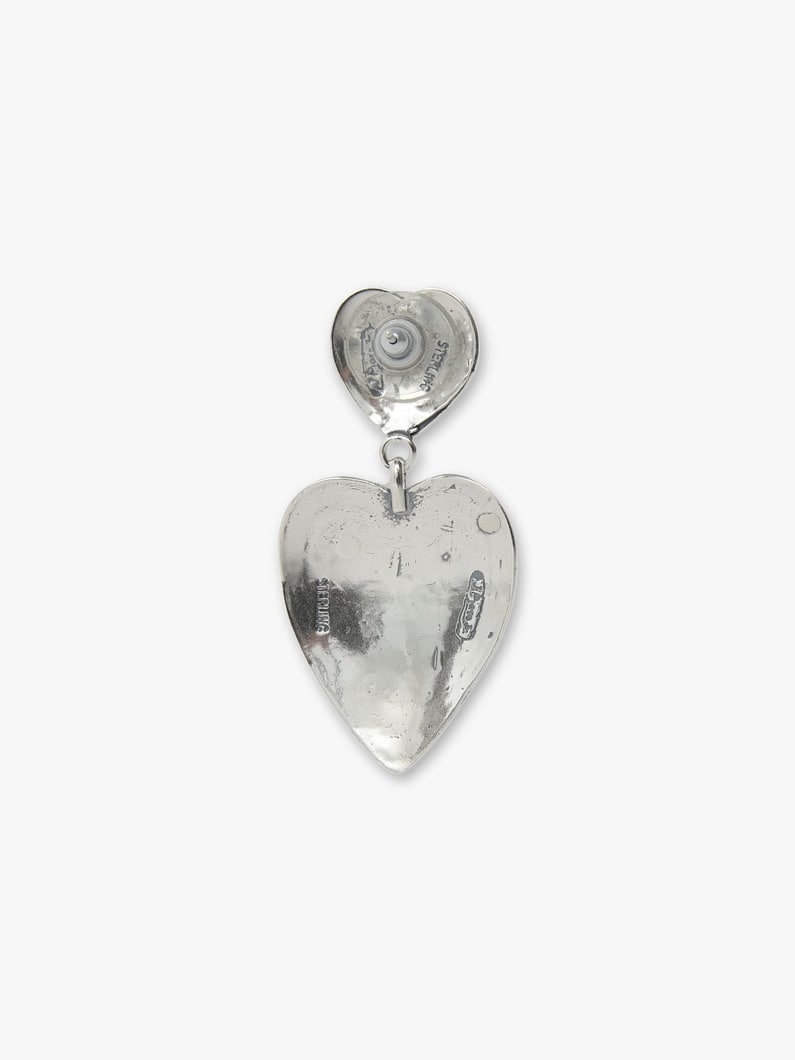 Silver Two Heart Pierced Earrings 詳細画像 silver 1