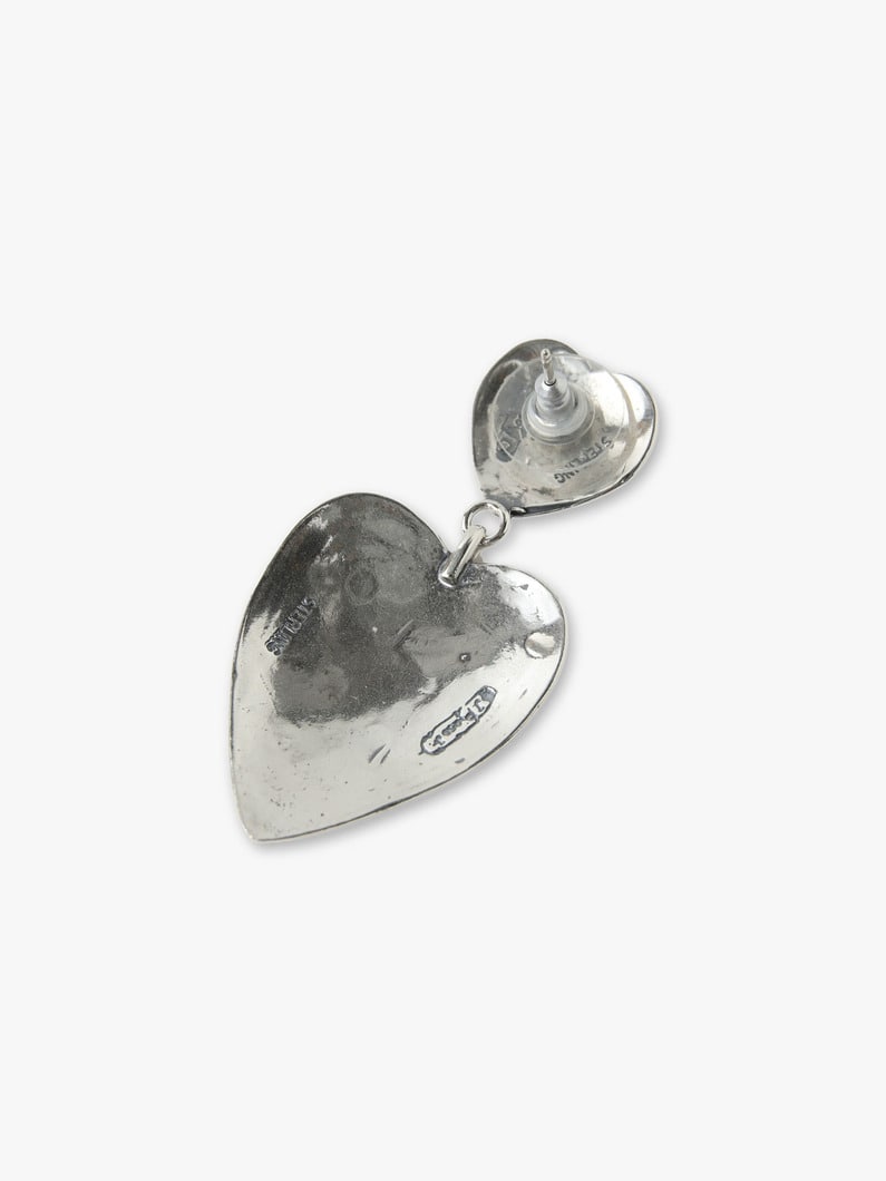 Silver Two Heart Pierced Earrings 詳細画像 silver 2