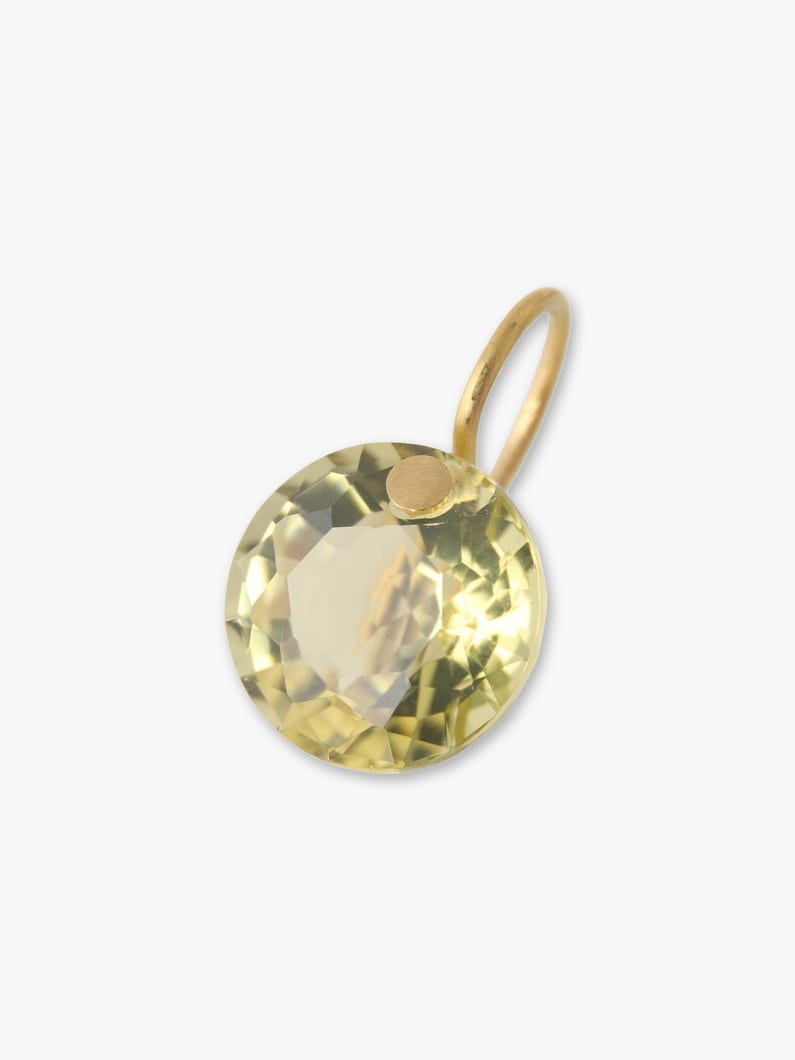 Small Brilliant Pierced Earrings (lemon quartz) 詳細画像 gold 1