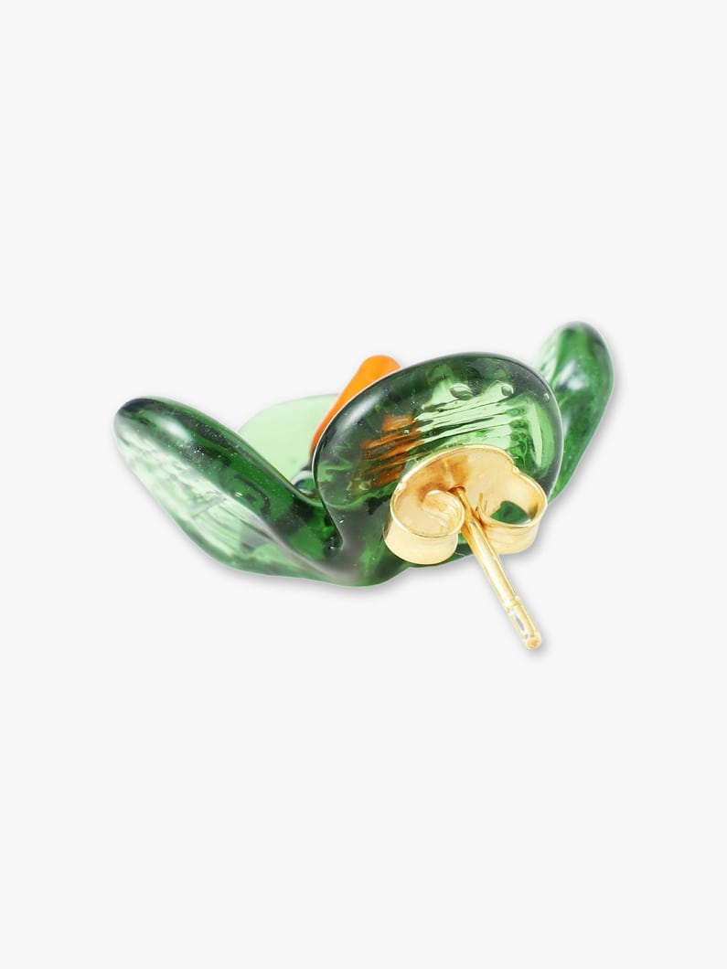 Flower Glass Pierced Earrings (green) 詳細画像 green 1