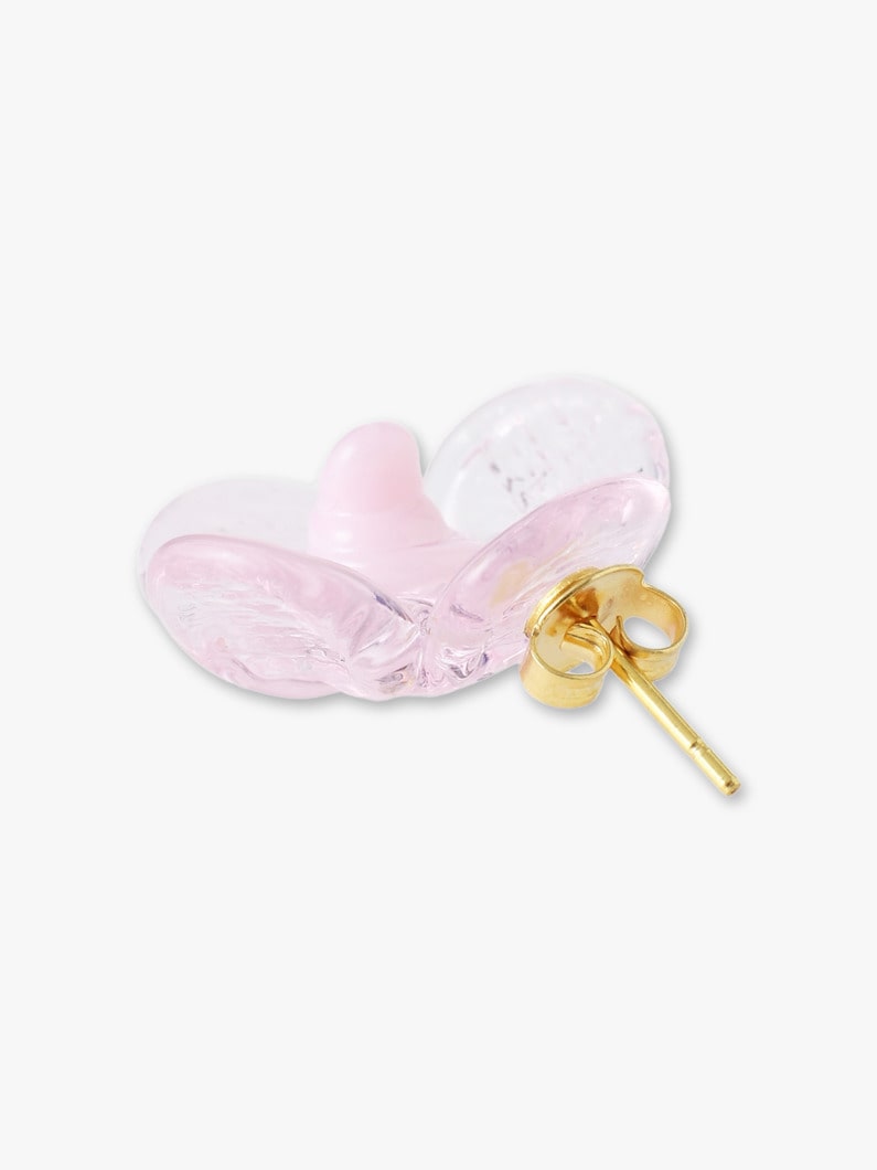 Flower Glass Pierced Earrings (pink) 詳細画像 pink 2