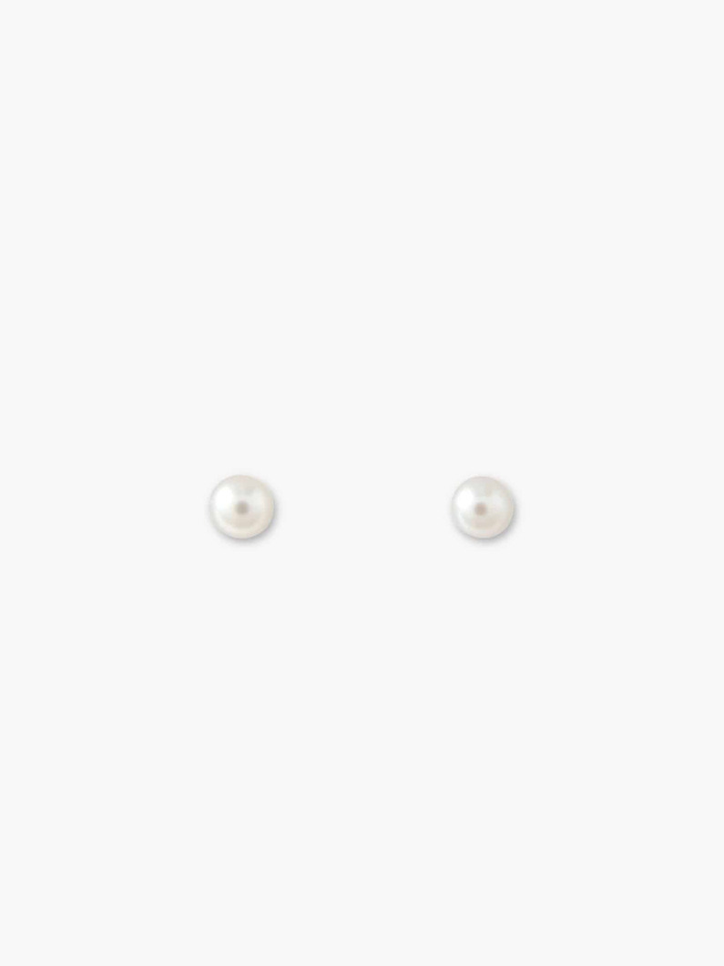 Small Akoya Pearl Stud Pierced Earrings 詳細画像 yellow gold 1