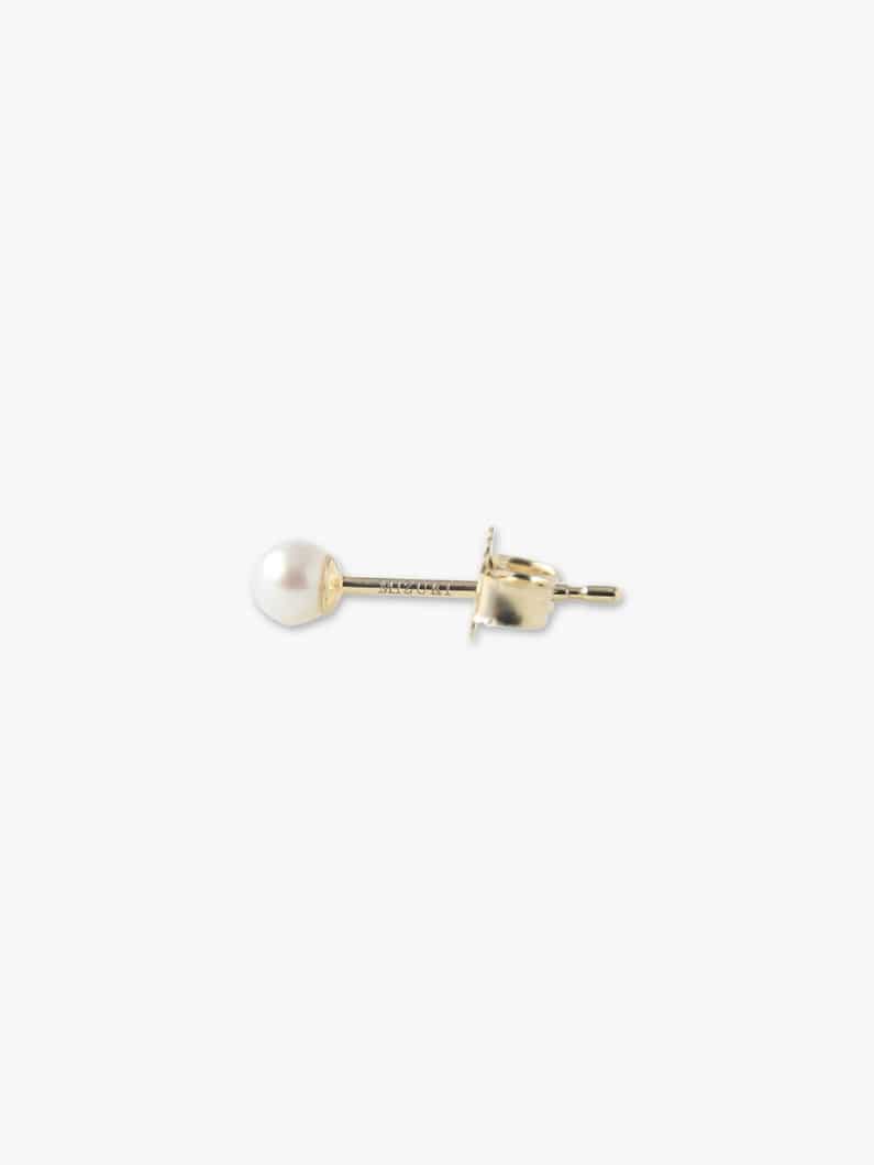 Small Akoya Pearl Stud Pierced Earrings 詳細画像 yellow gold 2