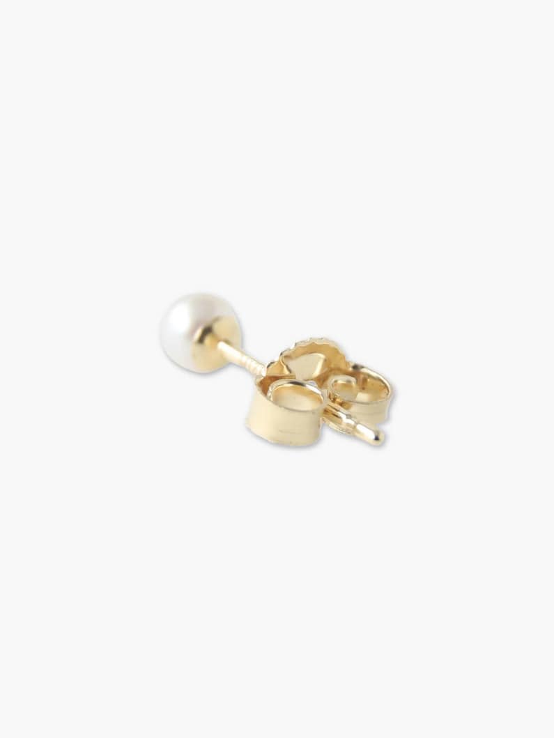 Small Akoya Pearl Stud Pierced Earrings 詳細画像 yellow gold 3