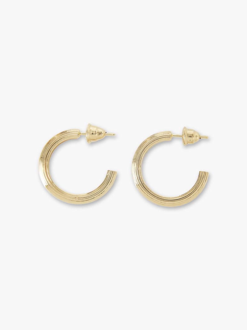 Basic Hoops Pierced Earrings 詳細画像 yellow gold 1