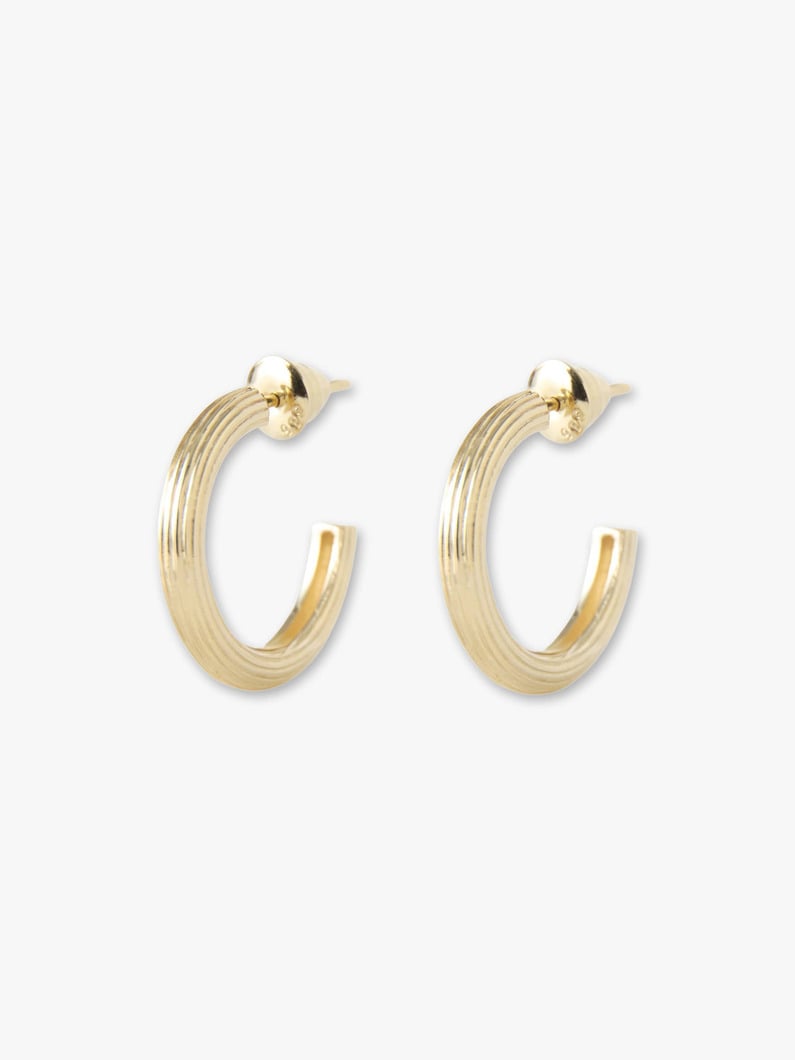 Basic Hoops Pierced Earrings 詳細画像 yellow gold 3