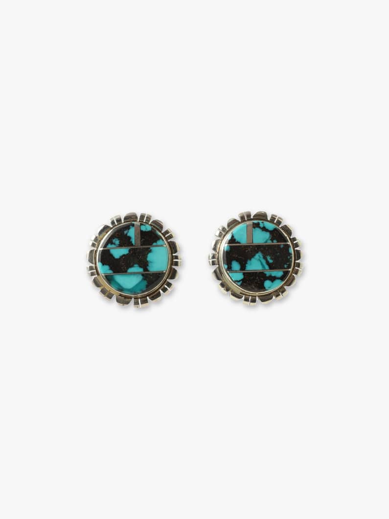 ターコイズ インレイピアス 詳細画像 turquoise 1