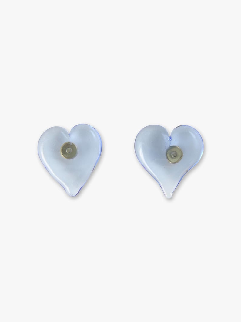 Heart Glass Pierced Earrings 詳細画像 blue 2