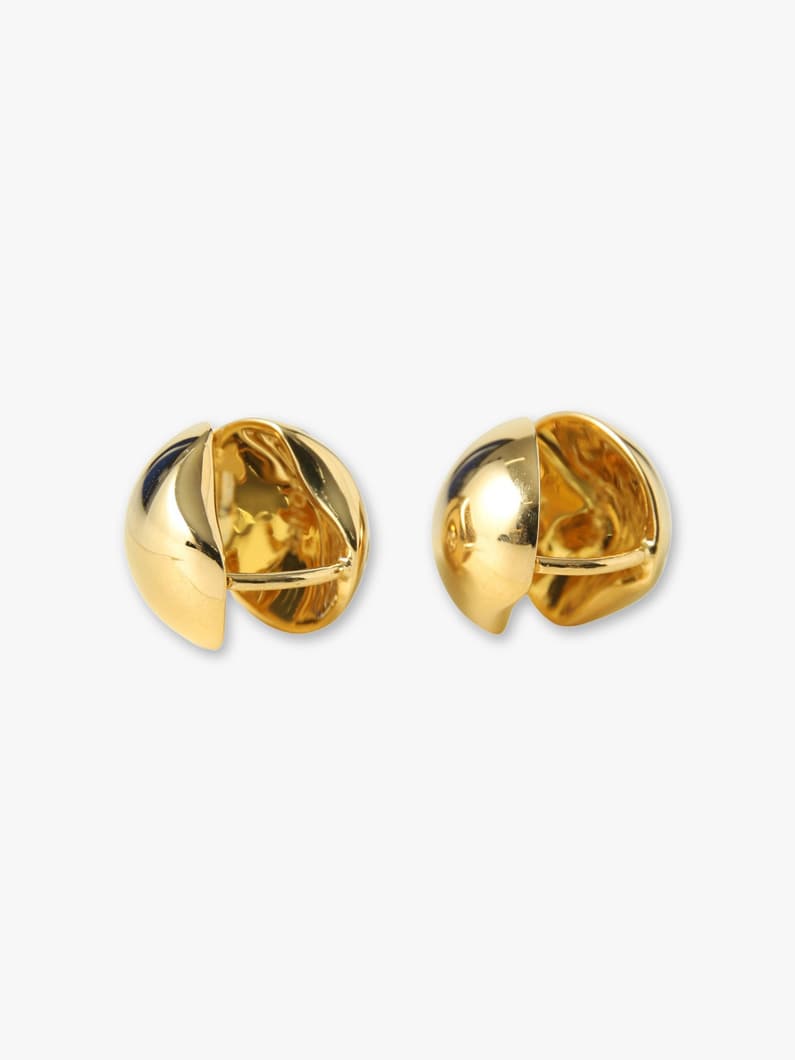 Glittery Chipped Apple Pierced Earrings 詳細画像 gold 2