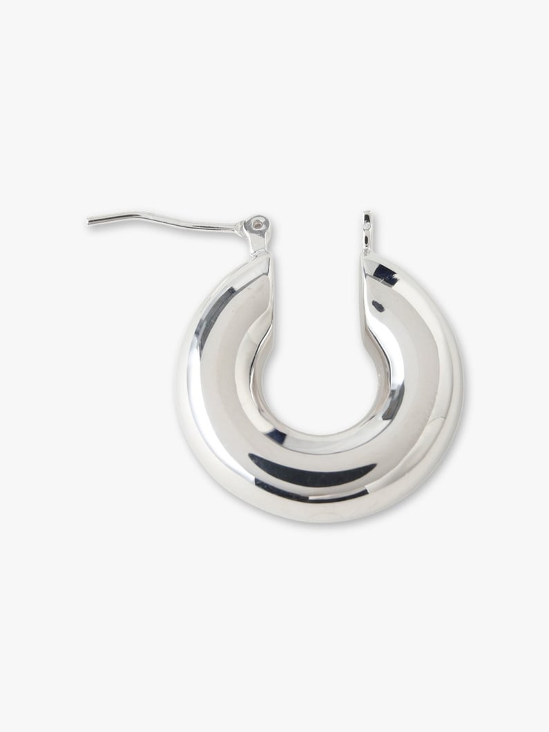 Plain Donuts Hoops Pierced Earrings 詳細画像 silver 2