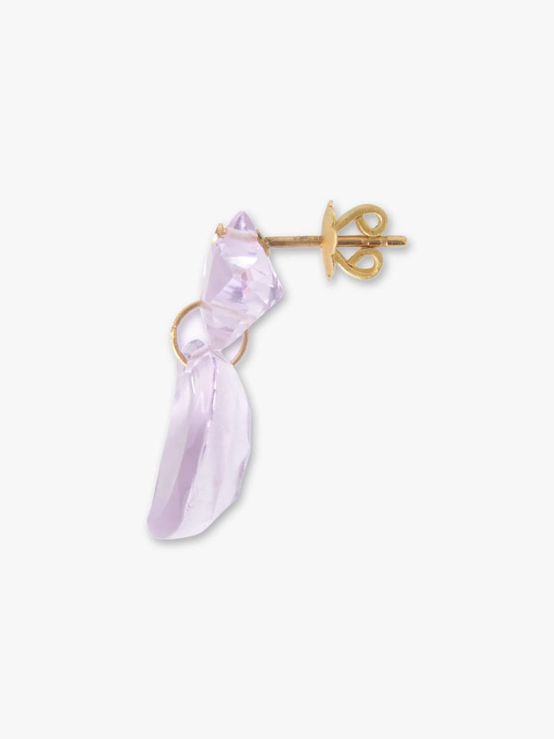 Star＆Moon Pierced Earrings (amethyst) 詳細画像 gold 1