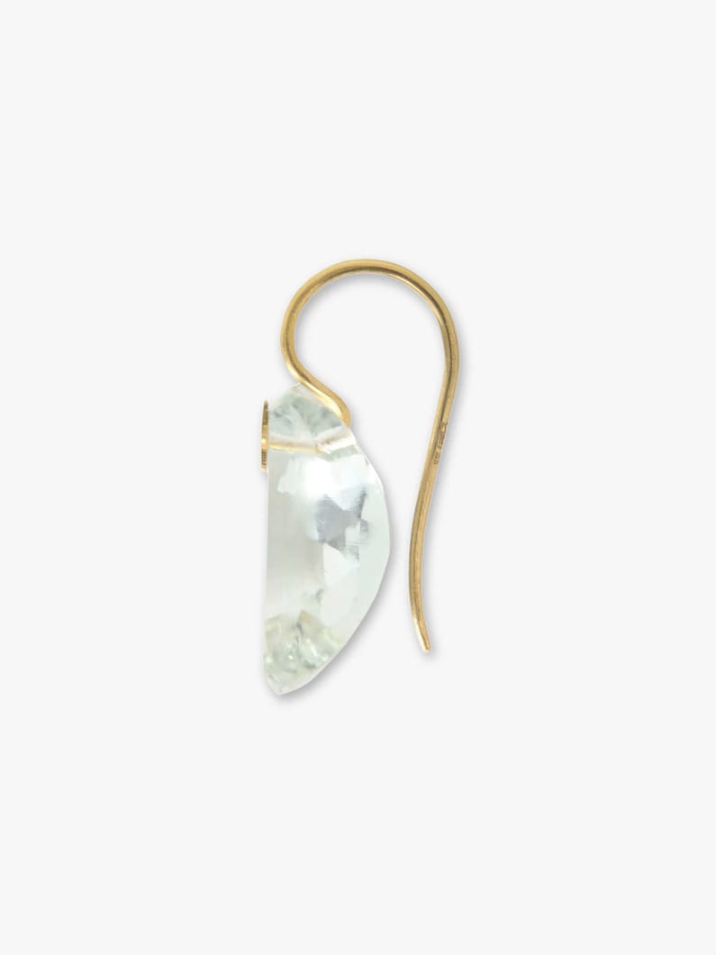 Moon Pierced Earrings (green quartz) 詳細画像 gold 2