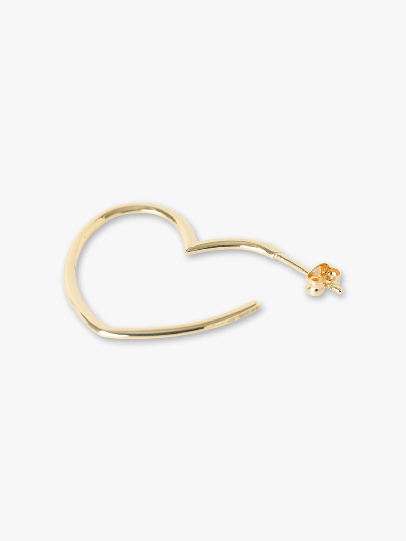 Heart Hoop Pierced Earrings 詳細画像 gold 1