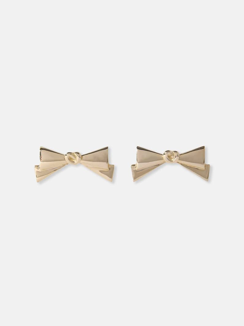 Ribbon Pierced Earrings | ピアス 詳細画像 gold 1