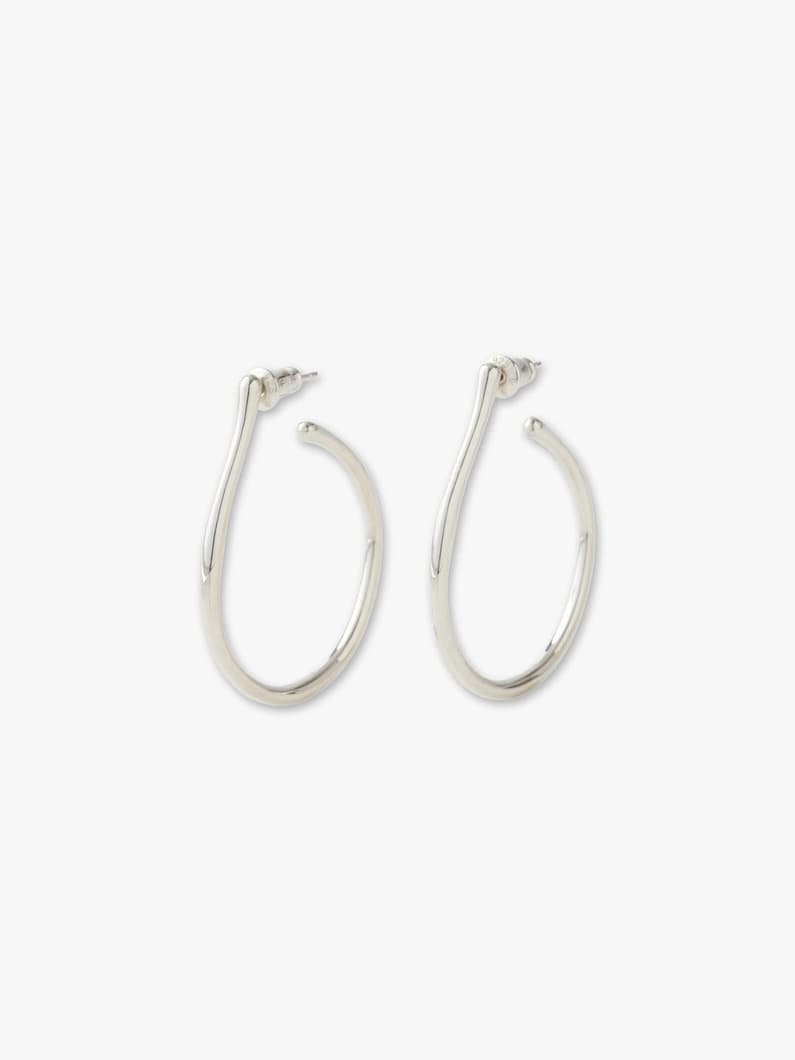 Tiny Curvy Hoops Pierced Earrings (silver) 詳細画像 silver 4