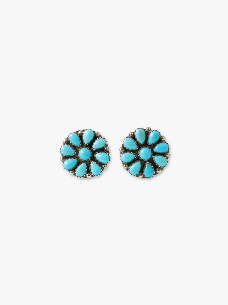 ターコイズ フラワー ピアス 詳細画像 turquoise 1