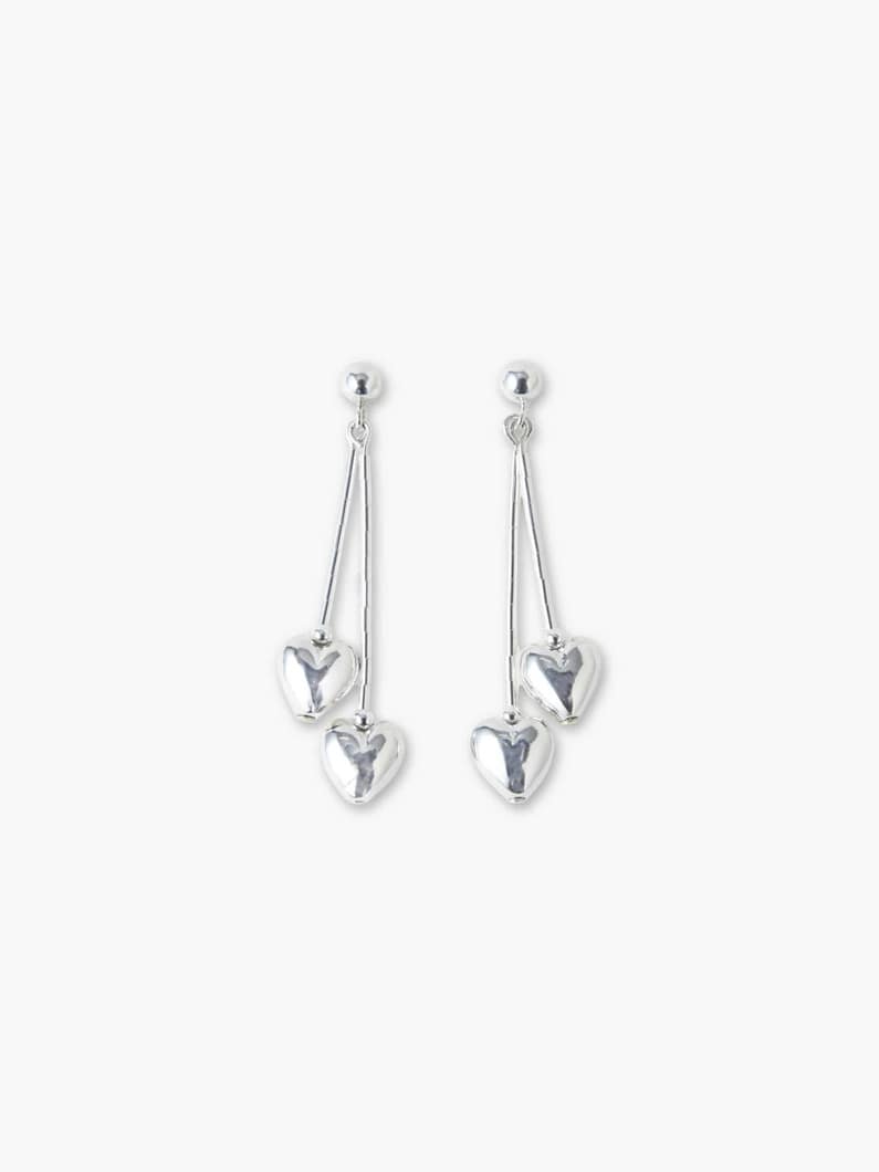 Heart Silver Pierced Earrings | ピアス 詳細画像 silver 1