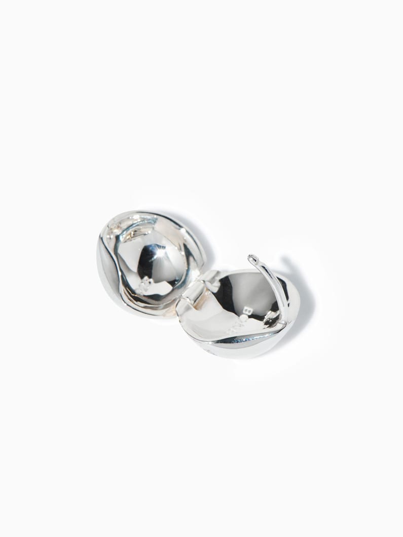 グリッタリー チョップド アップル ピアス（シルバー） 詳細画像 silver 3