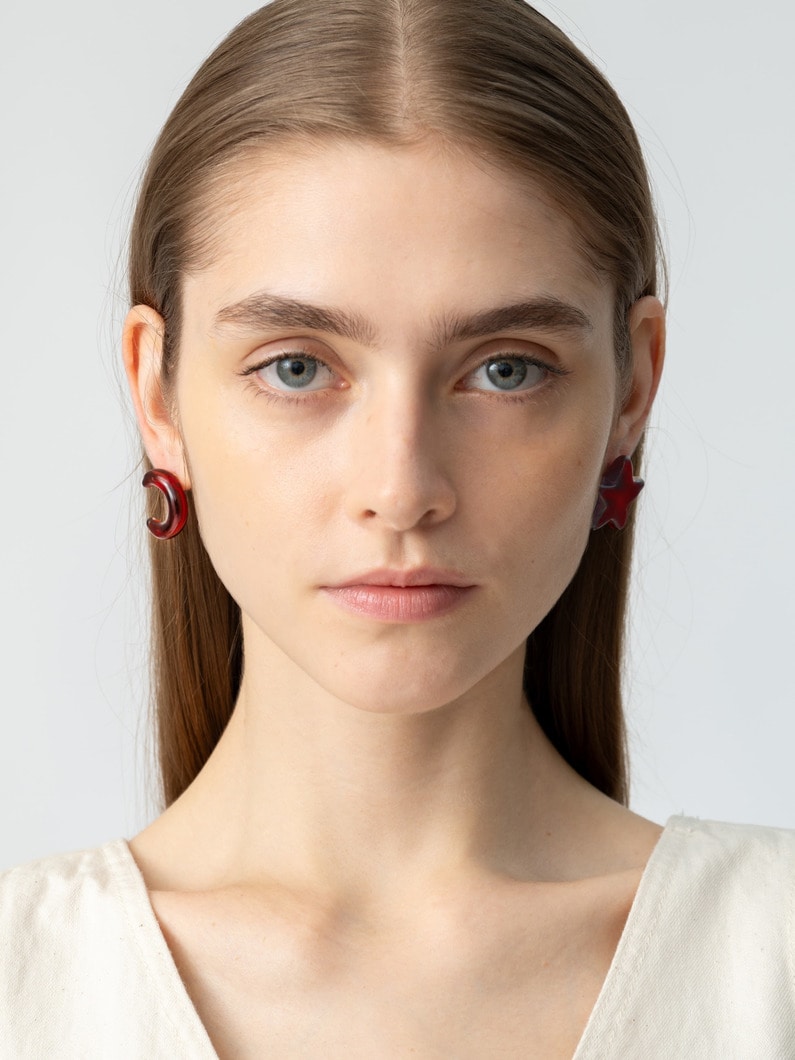 スター＆ムーン ピアス 詳細画像 red 3