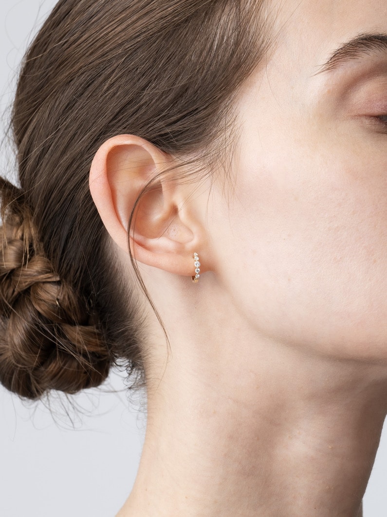 ラブ ハグ ダイヤモンドピアス 詳細画像 yellow gold 3