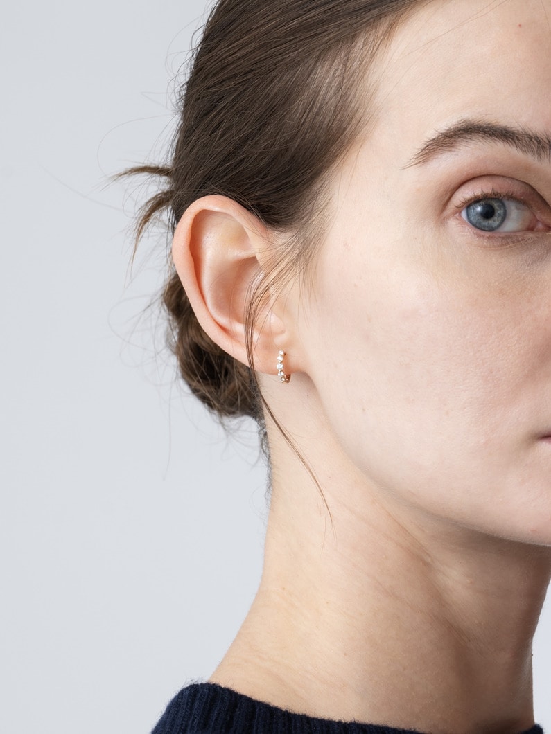 ラブ ハグ ダイヤモンドピアス 詳細画像 yellow gold 5