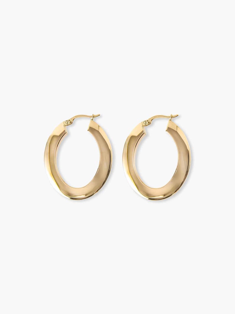 エリプス 3D フープピアス 詳細画像 yellow gold 3