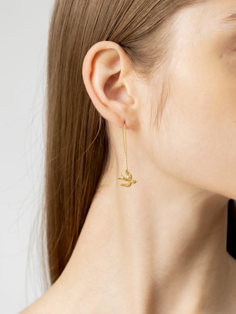 バード＆マッシュルーム チェーンピアス 詳細画像 gold 3