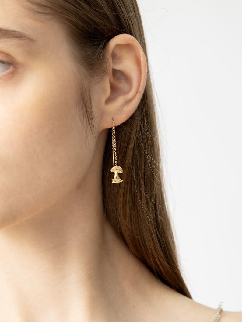 バード＆マッシュルーム チェーンピアス 詳細画像 gold 4