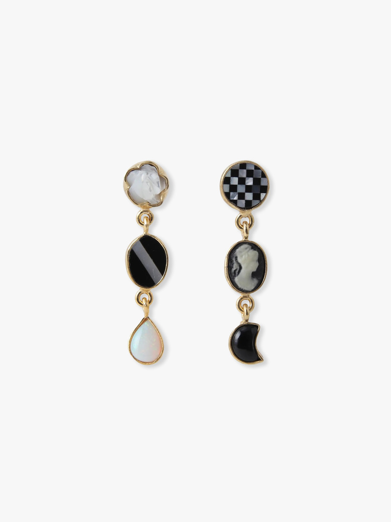 GRAINNE MORTON ロンハーマン購入　天然　ピアス バード＆マッシュルーム チェーンピアス｜GRAINNE MORTON