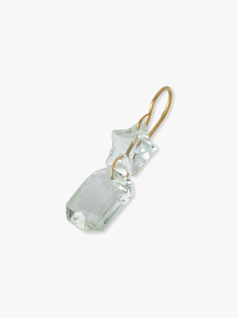 スター インカンデセンス ピアス（グリーンクォーツ/プレオーダー） 詳細画像 gold 1