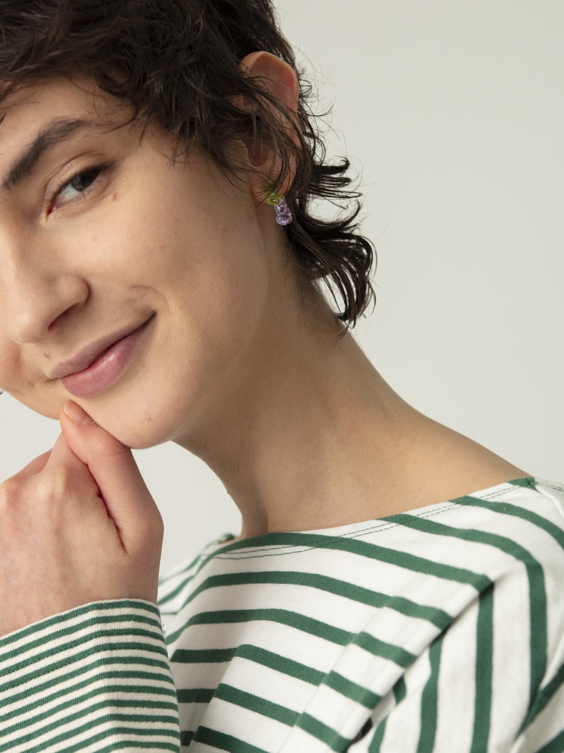 ミニ ツイスト フープピアス 詳細画像 green 3